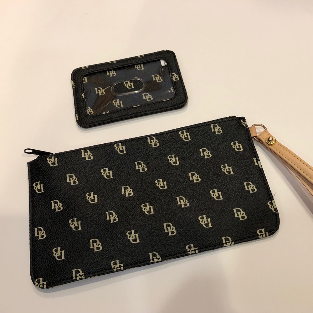 2 Piece Dooney & Bourke small wristlet & ID holder